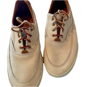 Vintage Dexter Soft Leather Men's Deck Shoes 10.5 Made In USA Tan